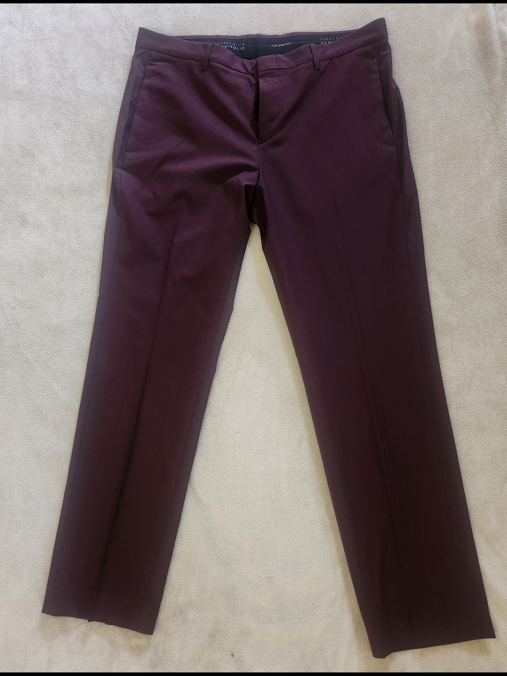 Perry Ellis Men's Dress Pants in Plum